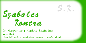 szabolcs kontra business card